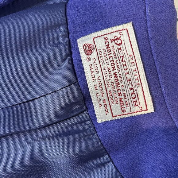 Pendleton 100% Virgin Wool Skirt Suit Set Womens Size 12 Petite USA Made Vintage - Picture 14 of 15